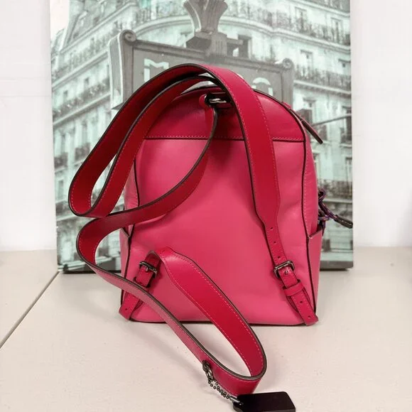 Coach 69522 Backpack 23 IN Signature canvas Tan Bright Cherry